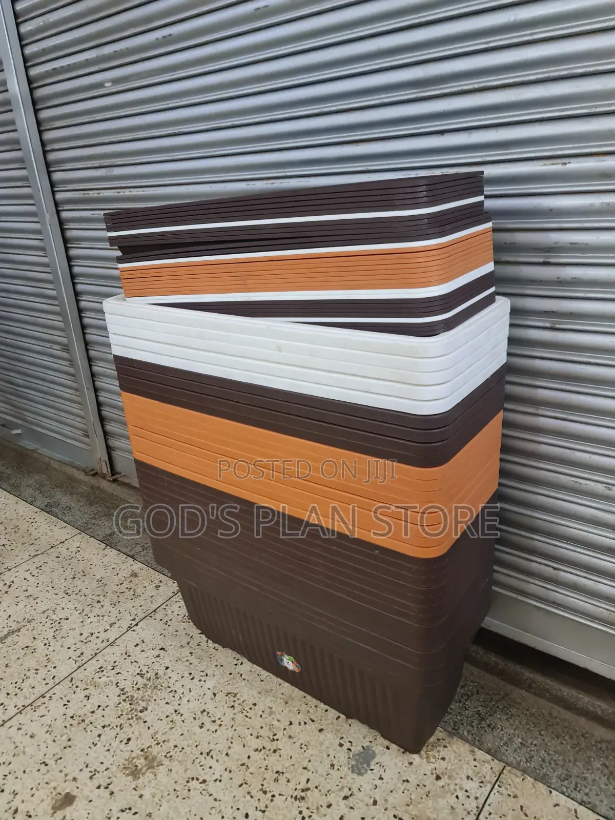 Stripped Rectangular Plastic Flower Pots Plastic Flower Pots