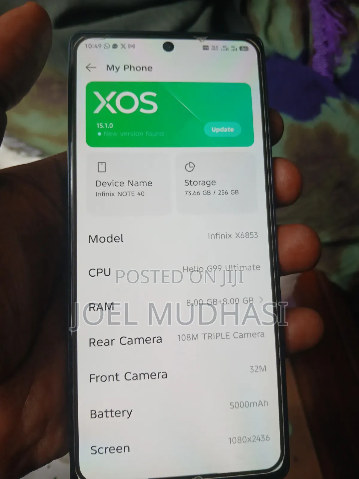 Infinix Note 40 256 GB Gray