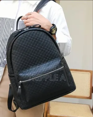 Genetic Black Faux Leather Bag