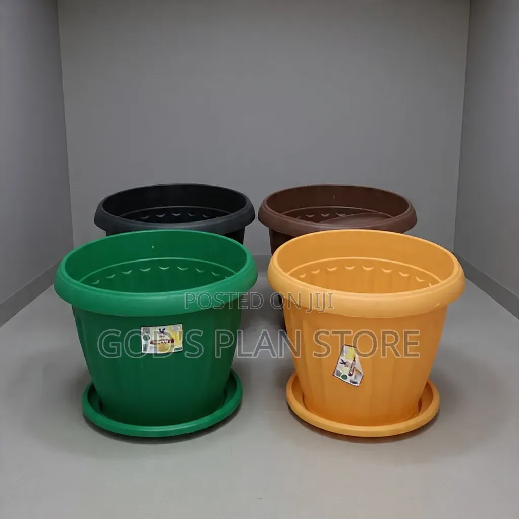 Stripped Plastic Flower Pots Plastic Flower Pots