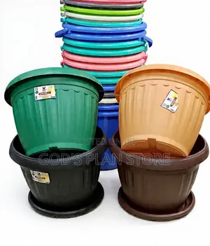 Broad Plastic Flower Pots Plastic Flower Pots