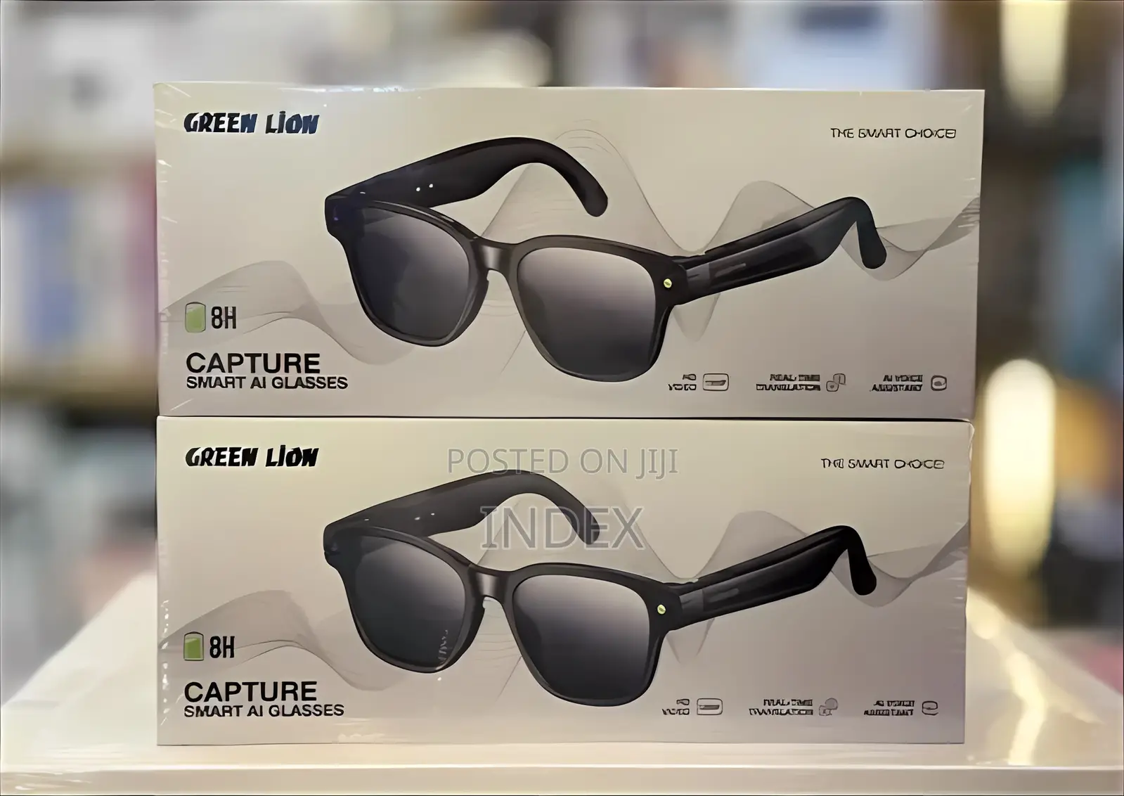 Green Lion Capture Smart Ai Glasses With Camera, Microphones Speaker