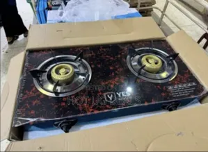Yes Brand 2 Burner Tempered Glass Gas Stove Burner.
