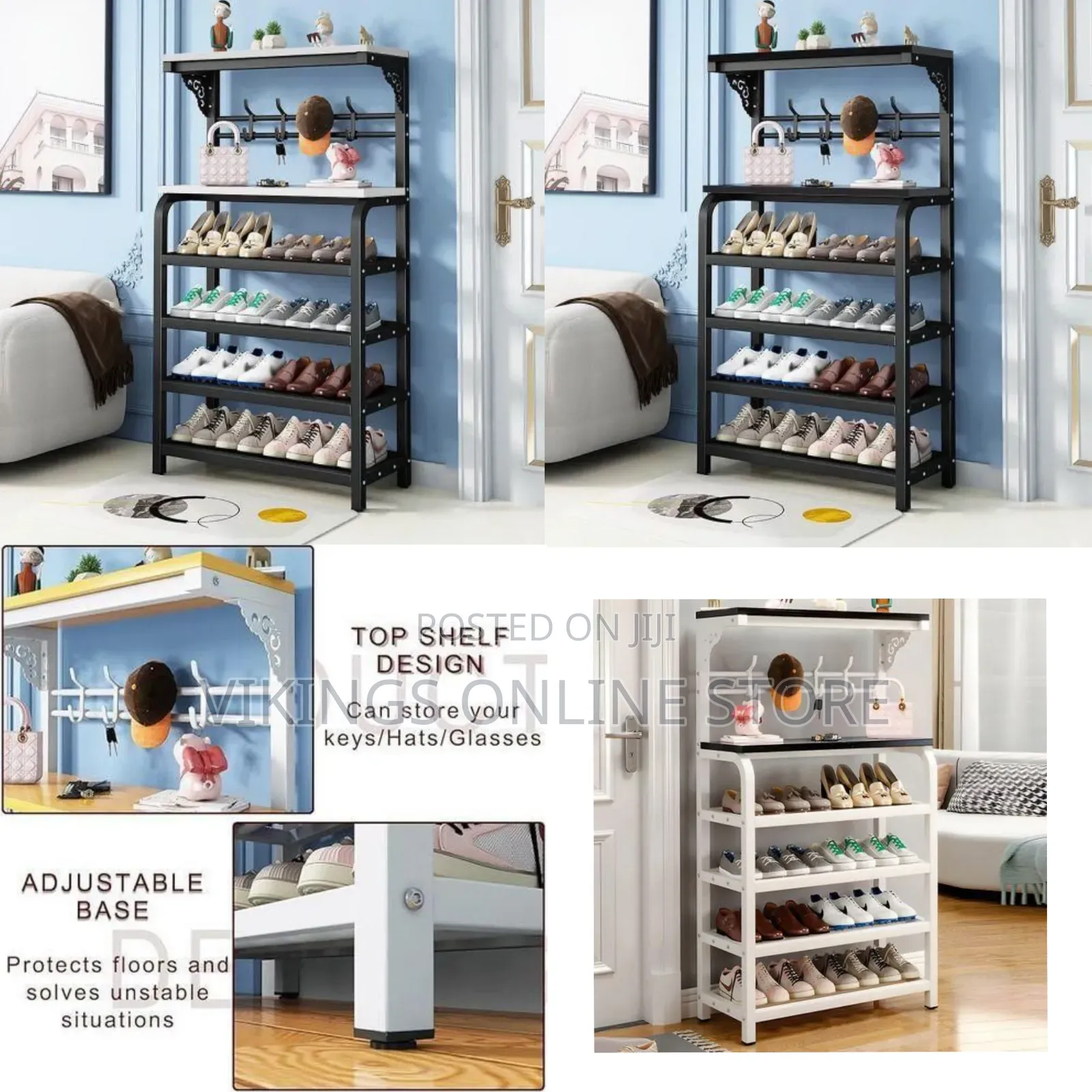 Multi-Functional Entryway Shoe Rack and Storage Shelf - Multicolor