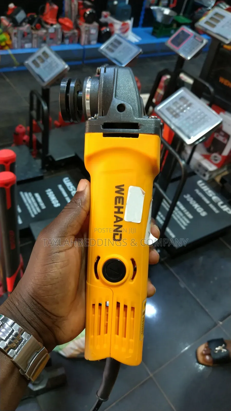 Wehand Angle Grinder 650w With Accessories, 220v, Yellow and Black