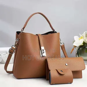  Women 3 PCS Leather Tote Sling Bag