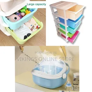 5 Tier Plastic Laundry Basket Storage