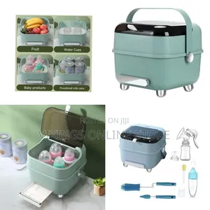 Portable Baby Bottle Sterilizer and Storage Box - Multicolor
