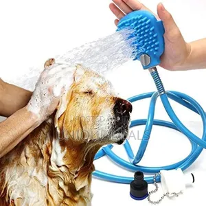 Dog Shower Attachment 2-in-1 Sprayer and Scrubber