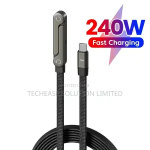 2-in-1 Foldable Phone Holder Charger 240w Type-C Fast Charging 1.5m