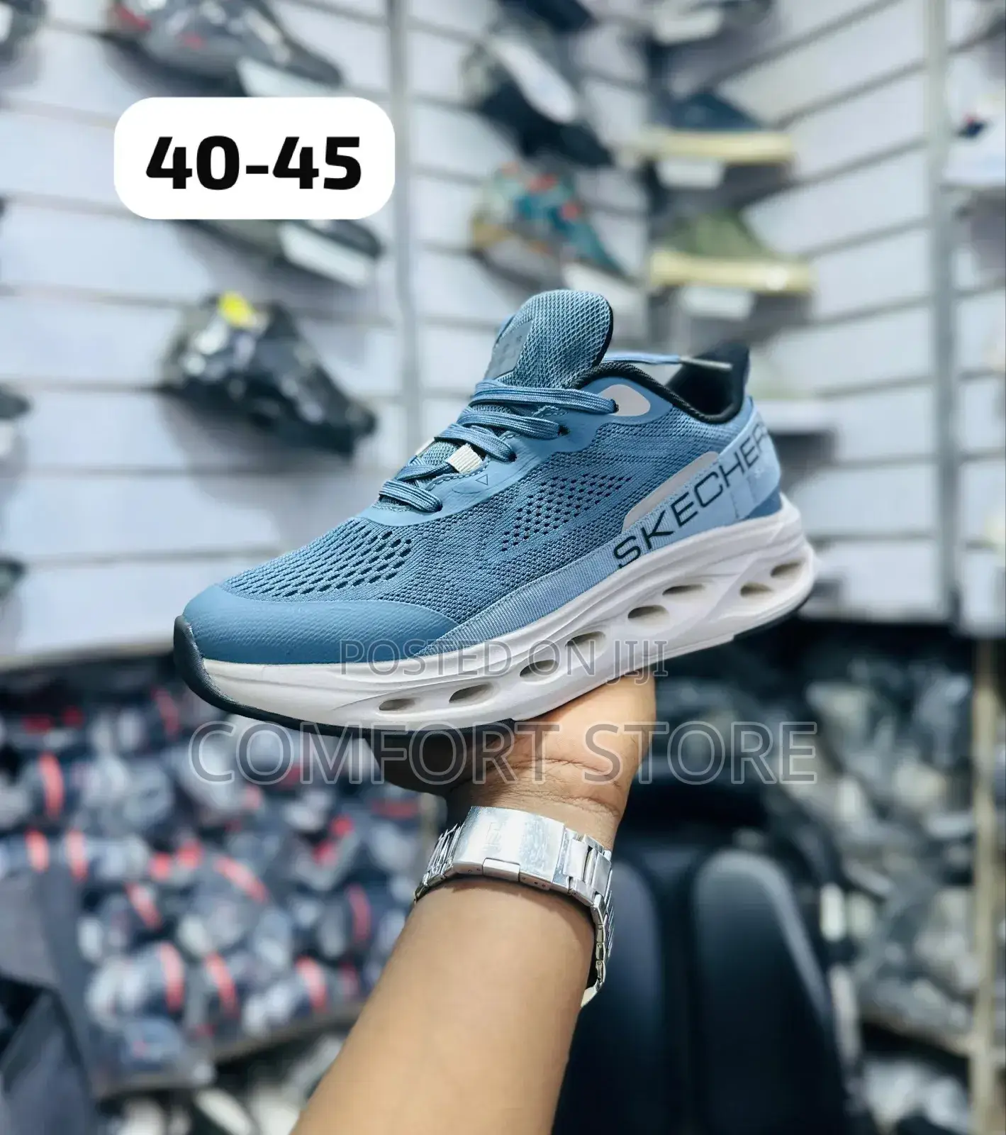 Classic Original Sneakers in Blue and White Color