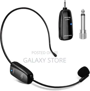 Uhf Wireless Headset Microphone: Cordless Head Mic System