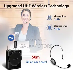 Uhf Wireless Headset Microphone: Cordless Head Mic System