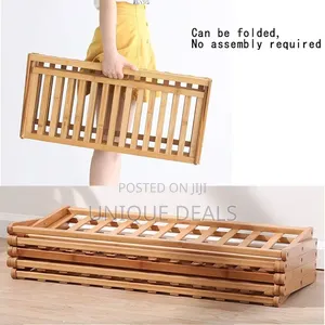 4 Layers Bamboo Foldable Shoe Rack