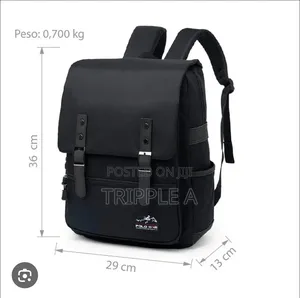Black Polo Laptop Backpack Bag