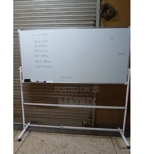 Whiteboard (90x180cm) With Adjustable Stand Plus Markers Eraser
