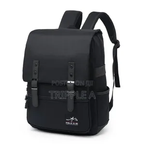 Black Polo Laptop Backpack Bag