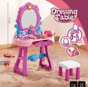 29-Piece Kids' Pretend Play Dressing Table and Vanity Set