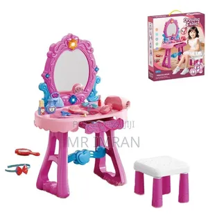 29-Piece Kids' Pretend Play Dressing Table and Vanity Set