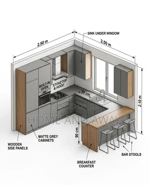 Customized Modern Kitchen Cabinets From 845,000/- Per Running Meter