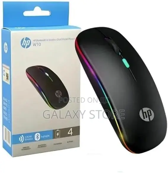 Wireless Bluetooth Mouse Led Light Rechargeable and Usb Receiver