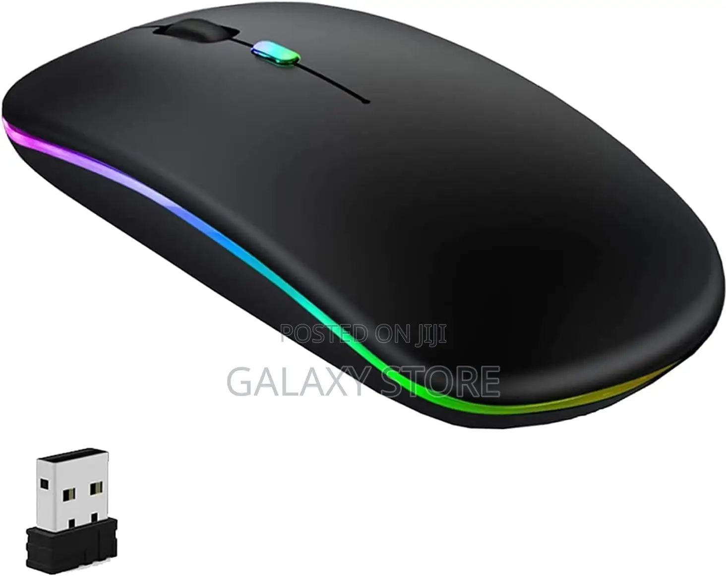 Wireless Bluetooth Mouse Led Light Rechargeable and Usb Receiver