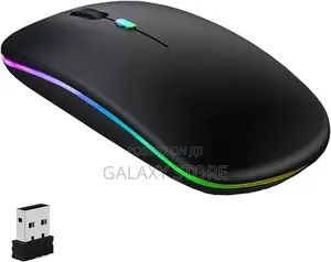Wireless Bluetooth Mouse Led Light Rechargeable and Usb Receiver