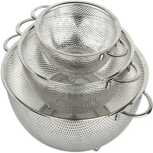 Stainless Steel Mesh Colander Set