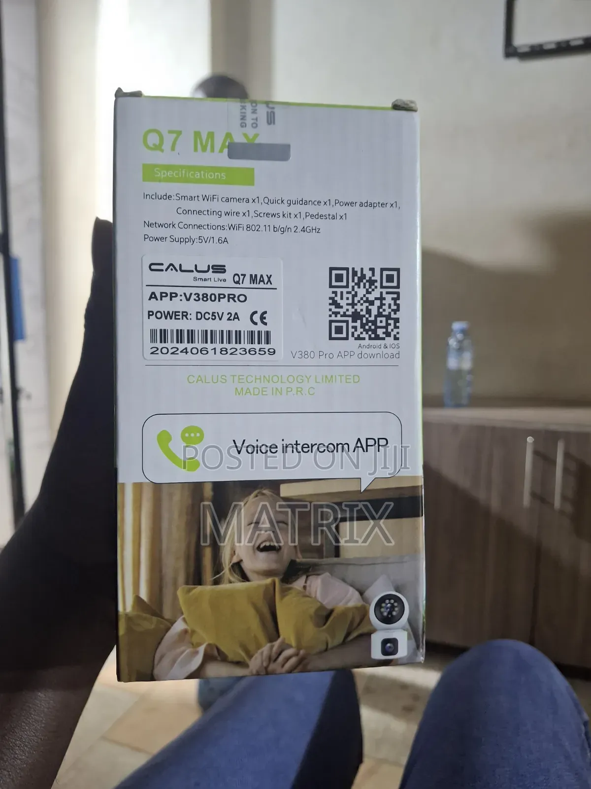 V380 Smart Wifi Camera With Dual Lens Calus Q7 Max