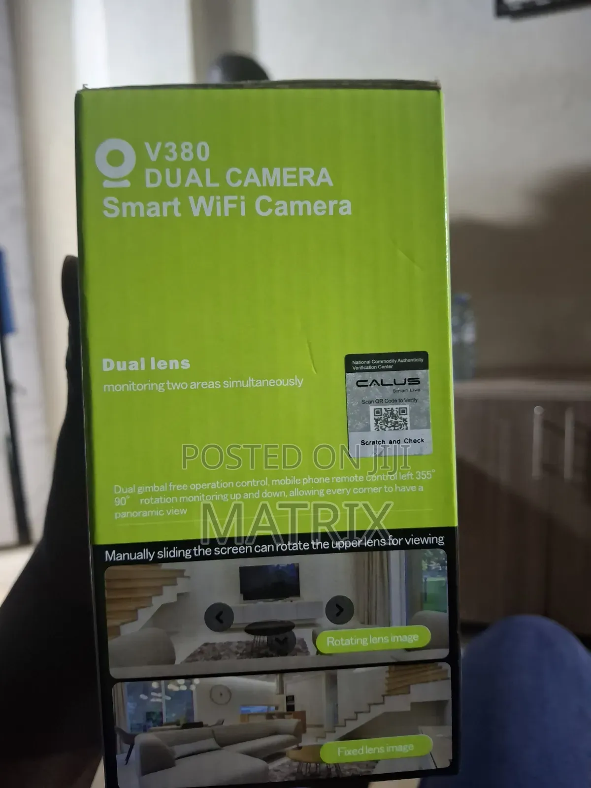 V380 Smart Wifi Camera With Dual Lens Calus Q7 Max