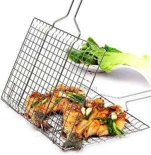 Portable Stainless Steel Barbecue Grill Basket