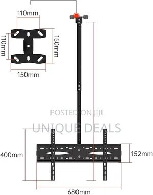 Multifunction Adjustable Ceiling Tv Mount