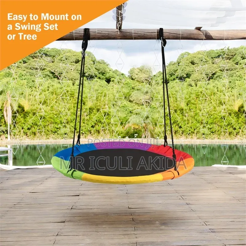 Round Saucer Tree Swing Designed for Both Kids and Adults