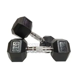 8kg Hex Dumbbells.