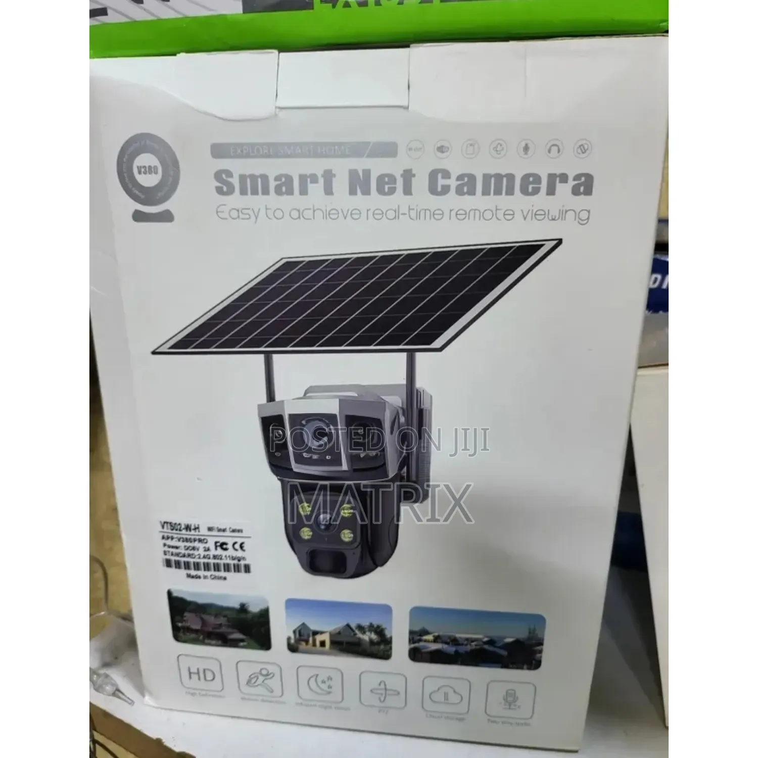 V380 Wifi Solar Smart Net Camera With Dual Lens