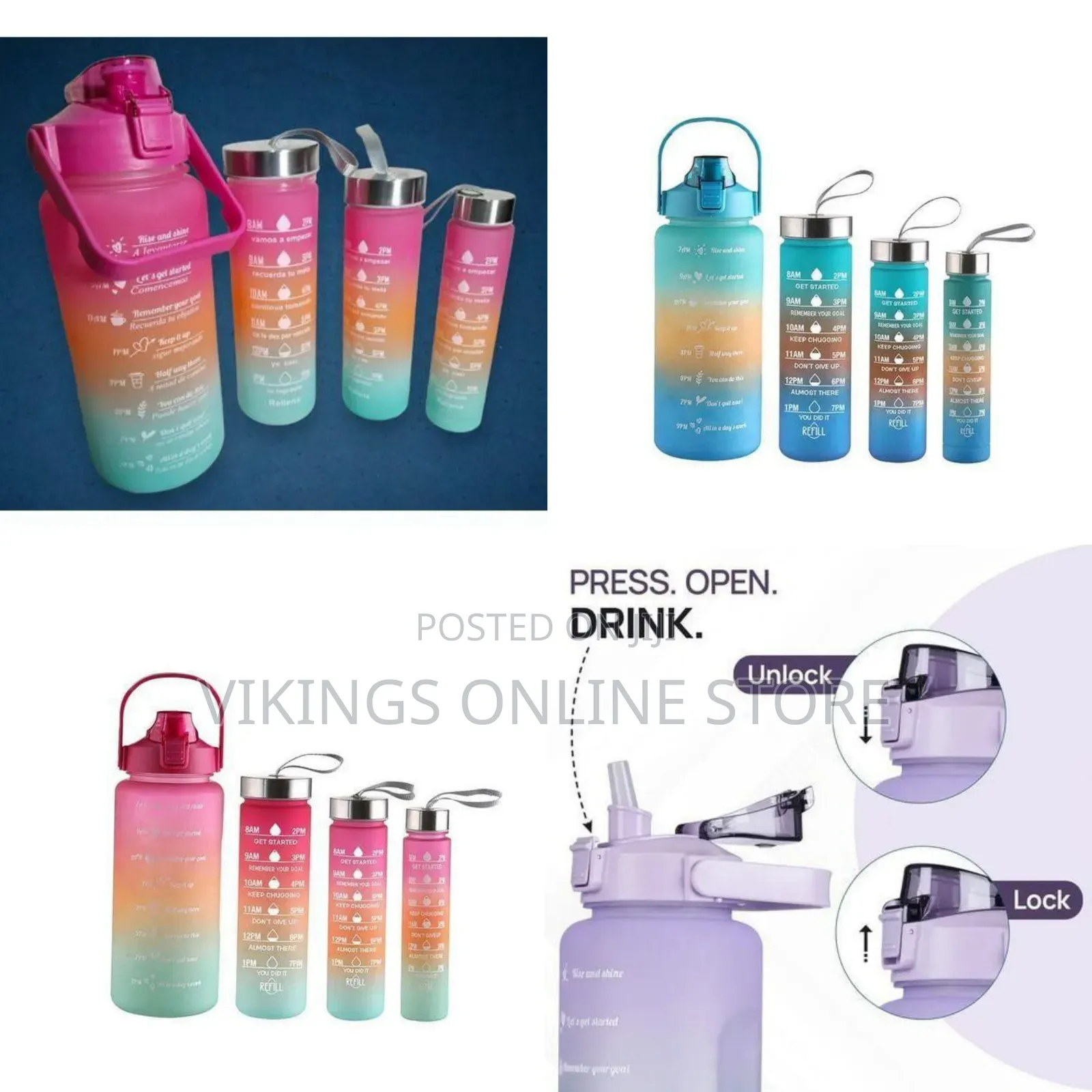 Set of 4 Water Bottles