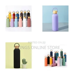 Insulated Stainless Steel Water Bottle With a Bamboo Lid