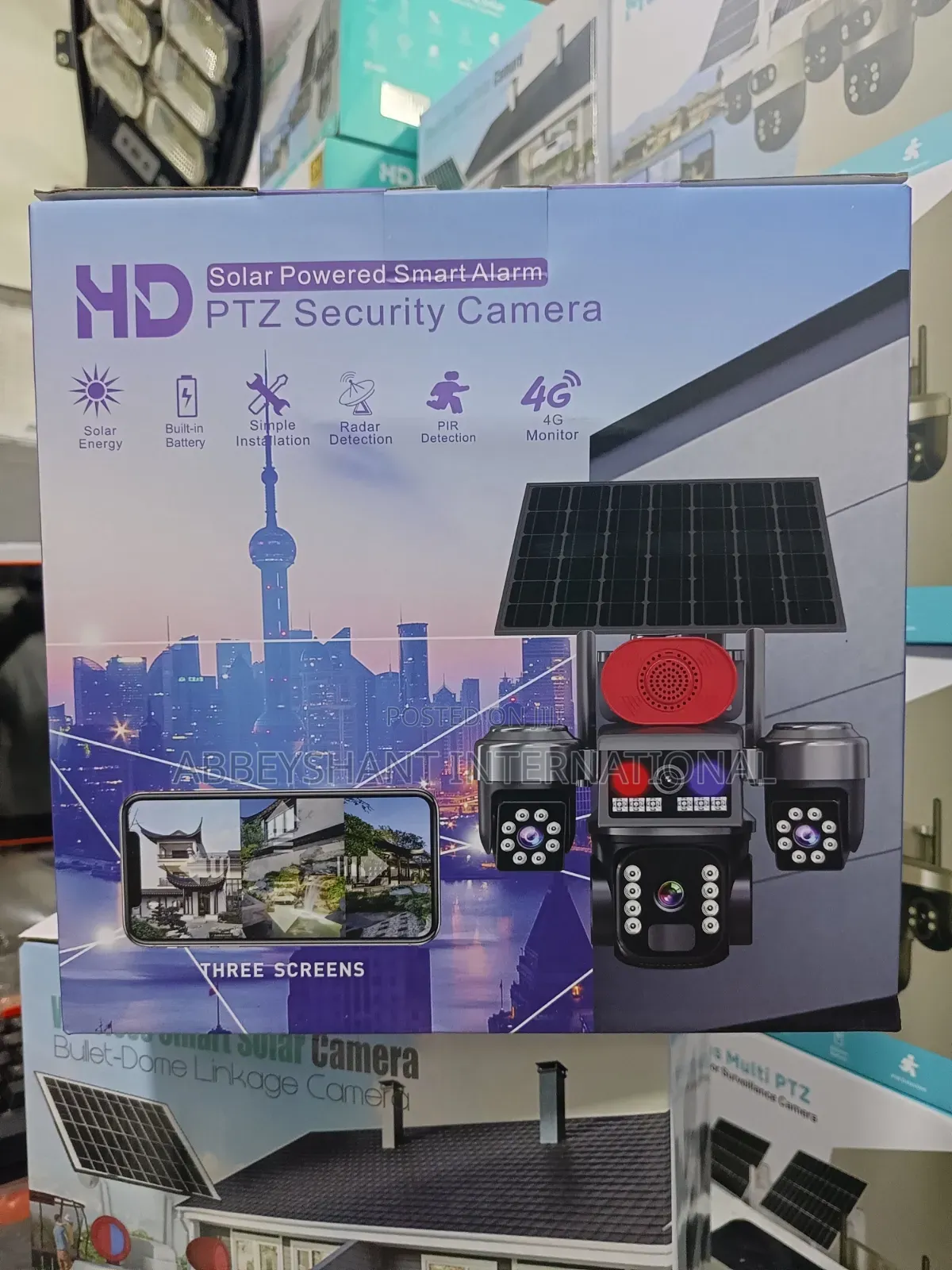 Solar-Powered Smart Alarm PTZ Security Camera