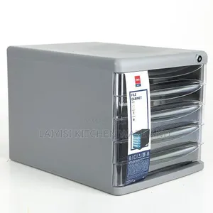 Office Cabinet Flat File Rack Desktop Organizer 5 Layers With Lock