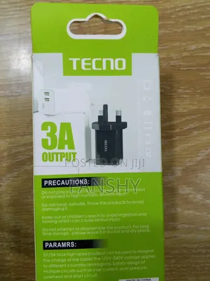 Original Tecno Dual Usb Charger