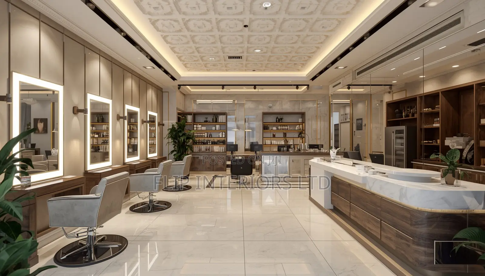 Modern Salon Interior Design Setup
