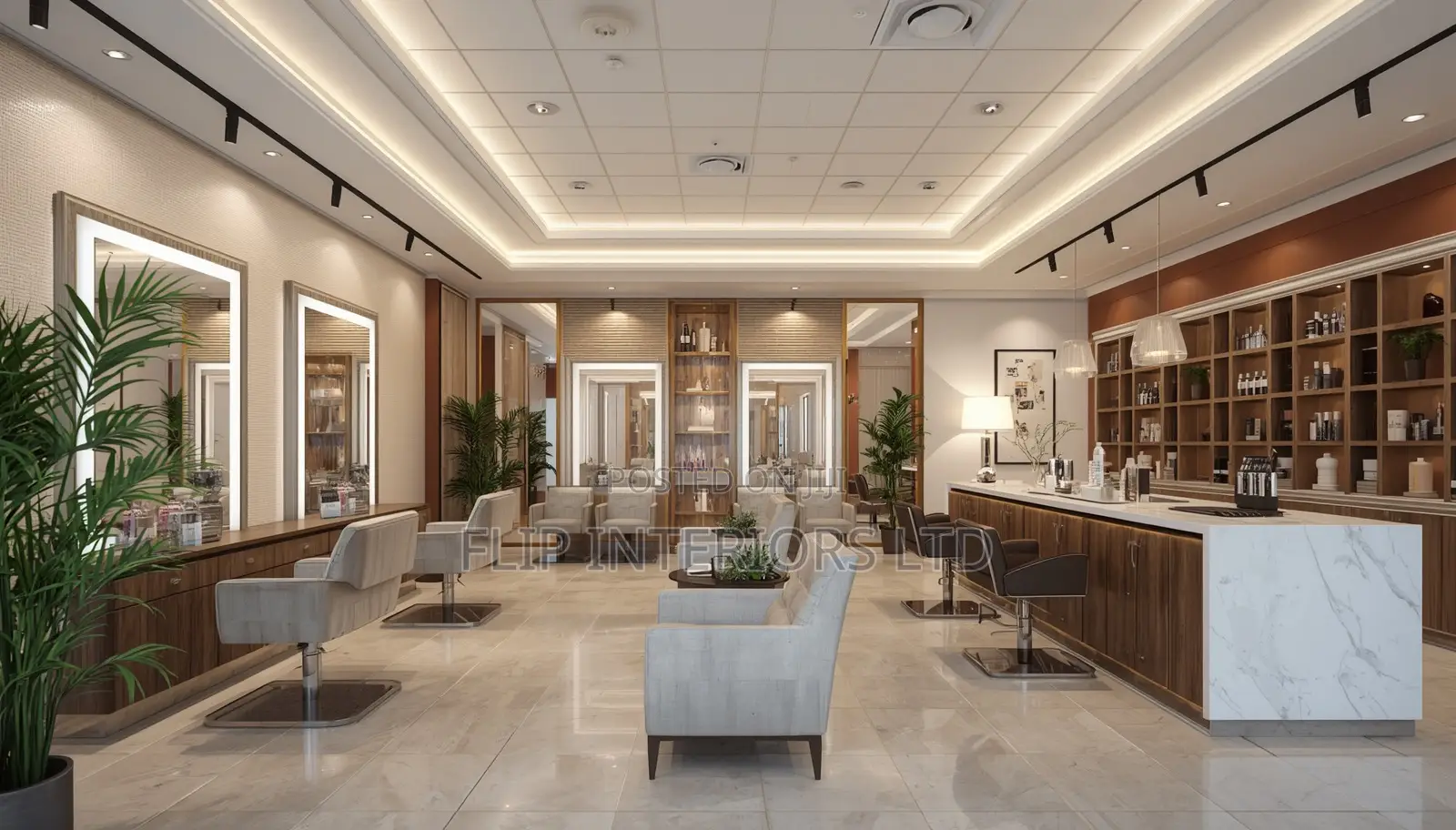 Modern Salon Interior Design Setup