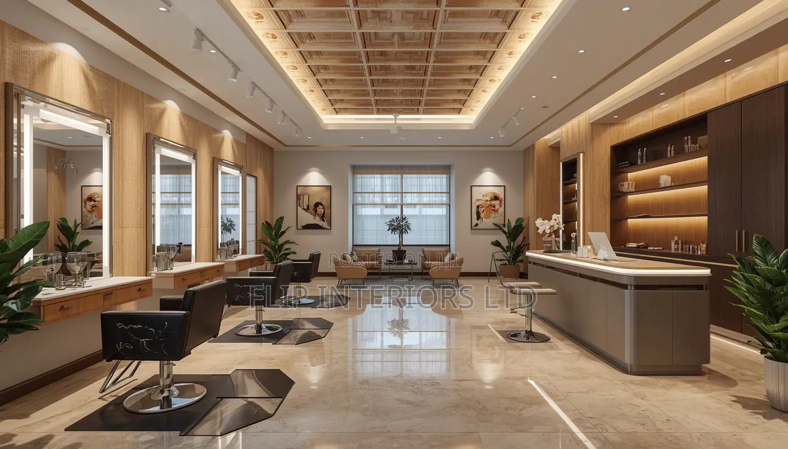 Modern Salon Interior Design Setup