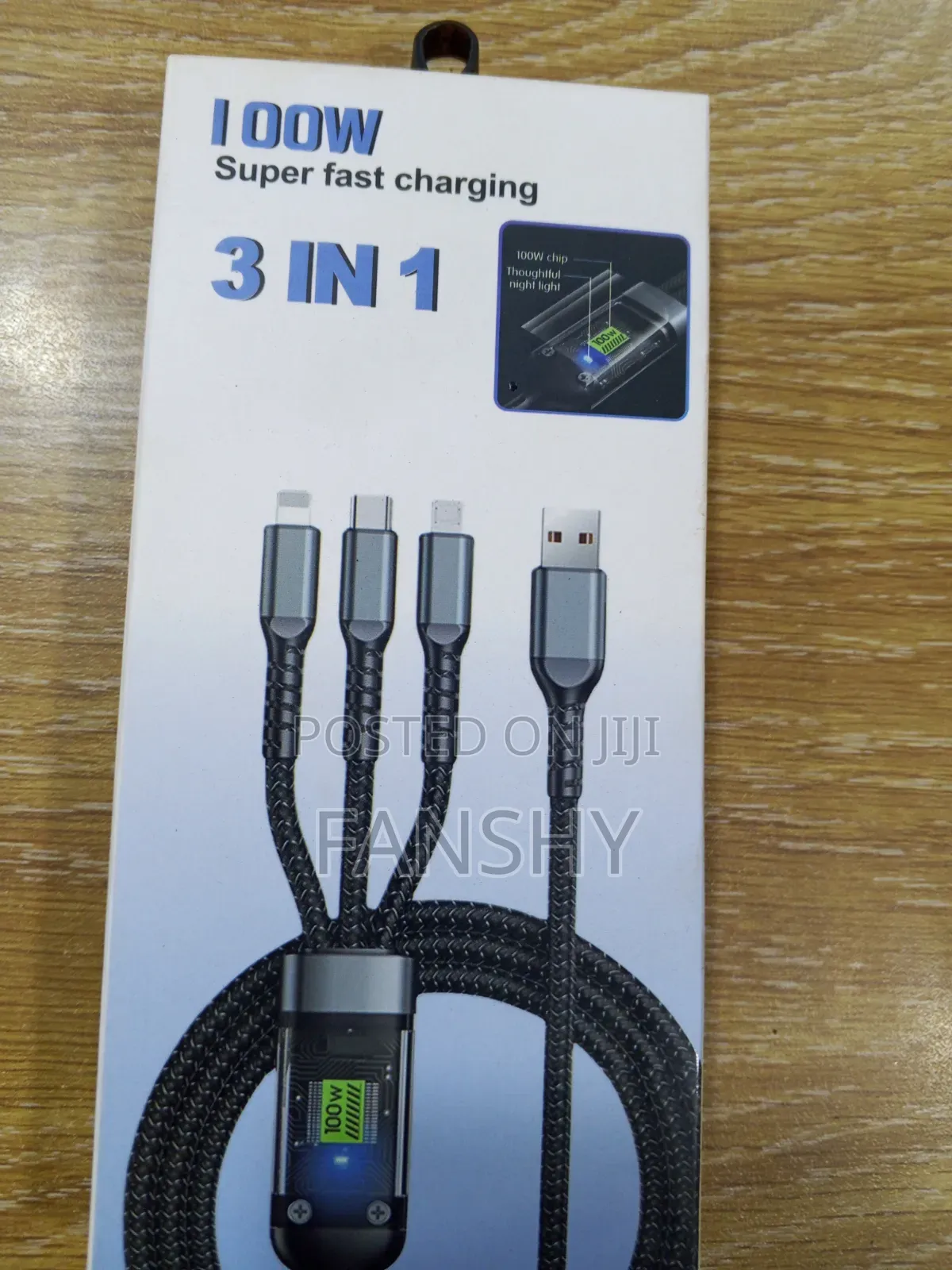 Authentic 3 in 1 100w Fast Charging Lightning Cable