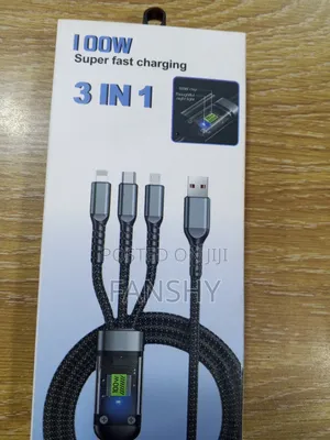 Authentic 3 in 1 100w Fast Charging Lightning Cable