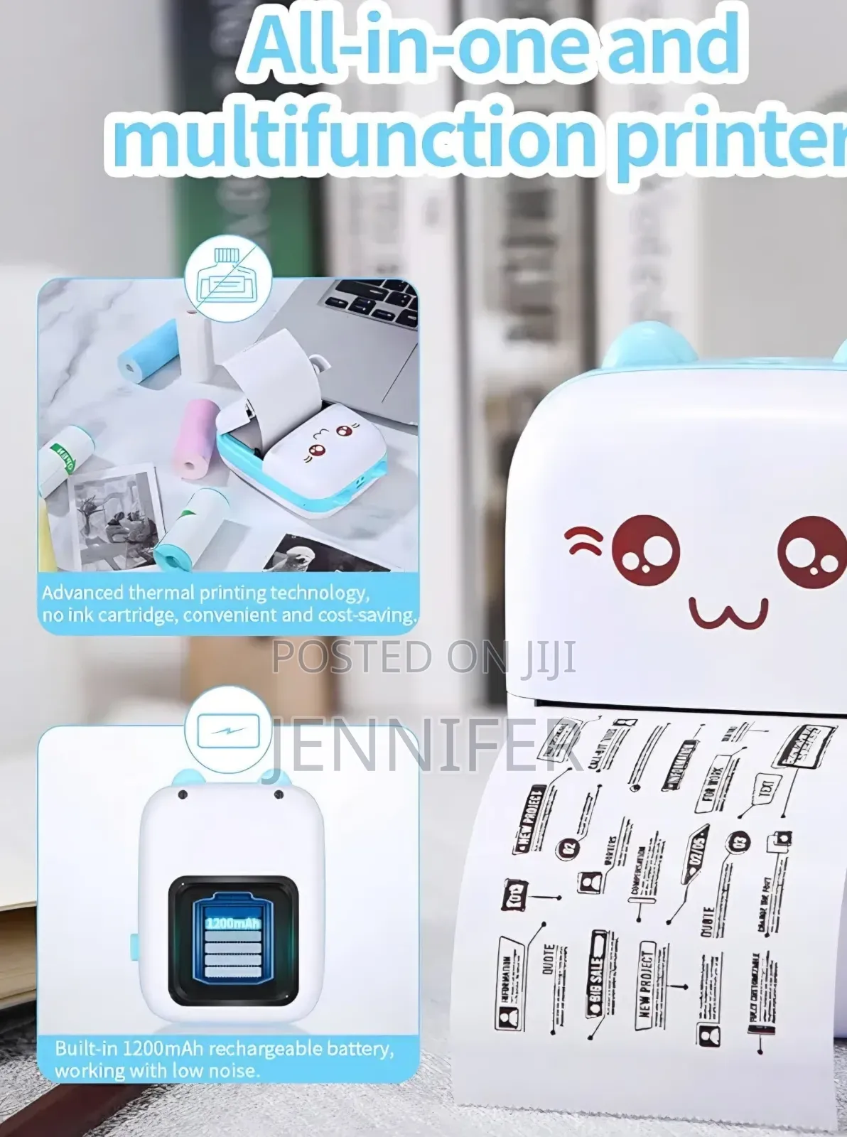 New Portable Mini Bluetooth Thermal Printer