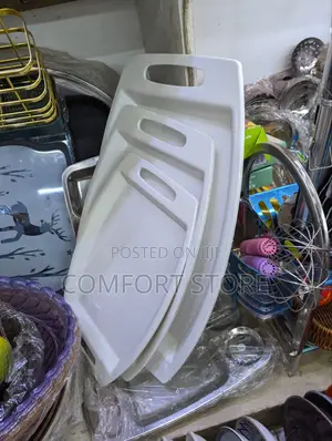 Serving Tray in White Color 3 Piece