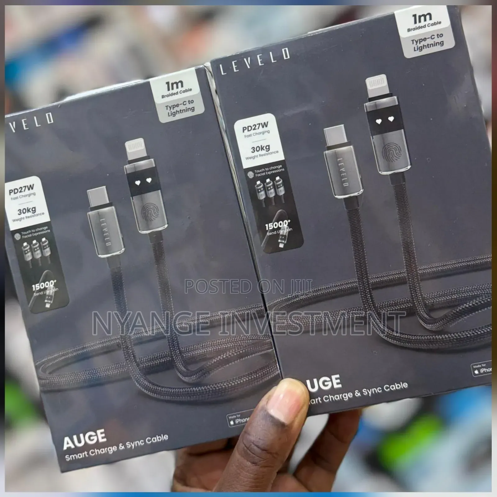 Levelo Auge Smart Charge Sync Cable for Type-C to Lightning Devices