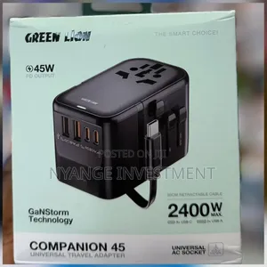 Green Lion Companion 45 Universal Travel Adapter for Laptop and Phones