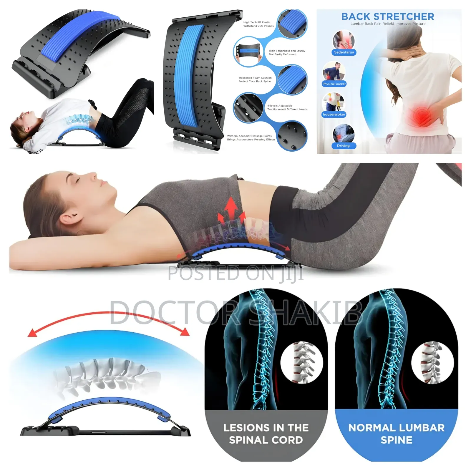 Multi-Level Lumbar Support Back Stretcher